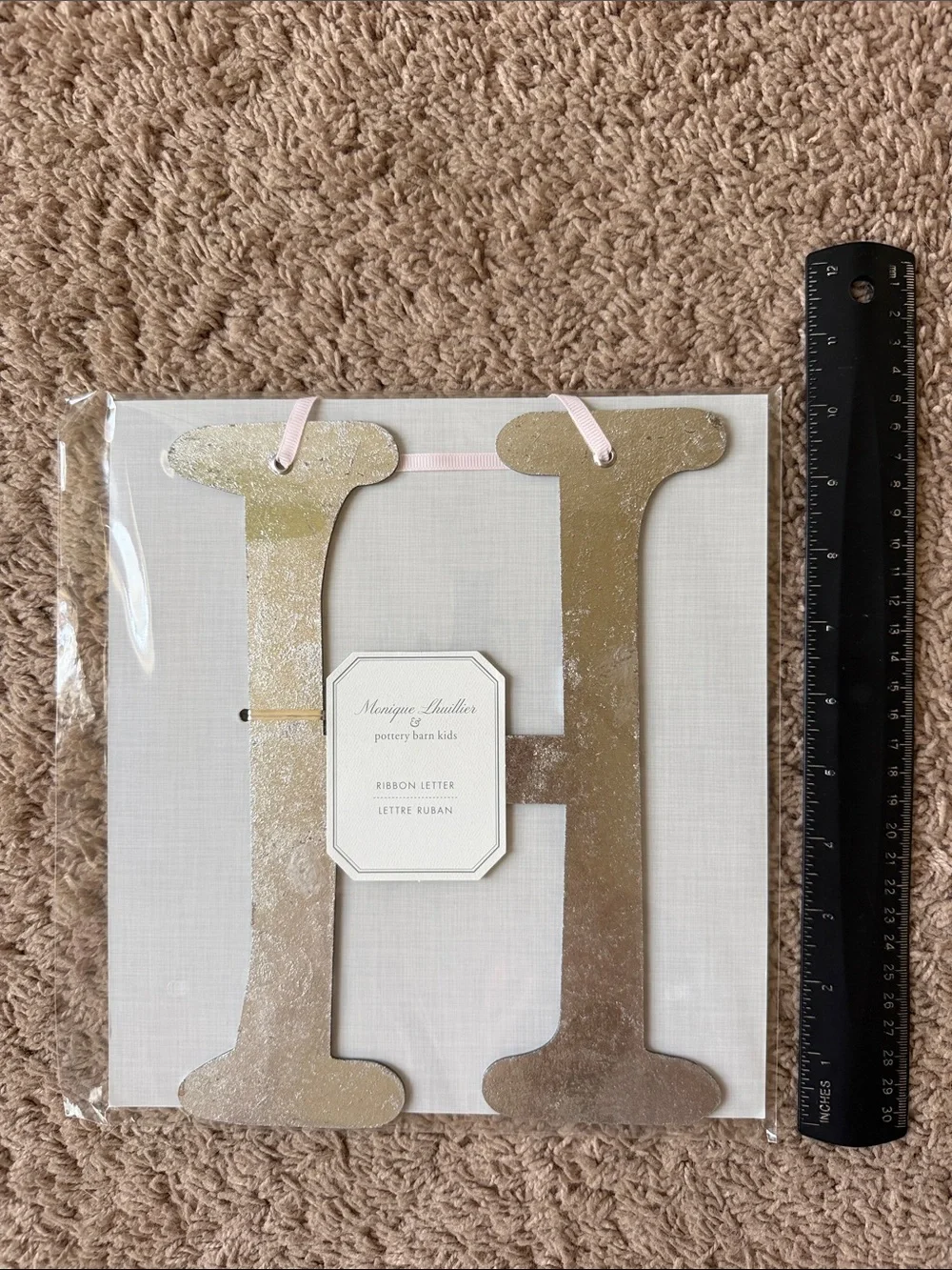 Pottery Barn Silver Letter 
